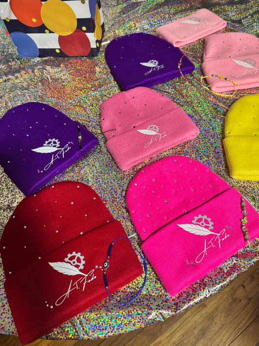 Custom rinstone Skully hat (Hand Made)