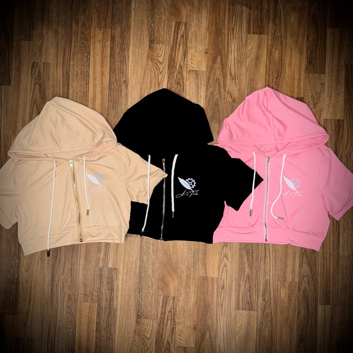 Croptop Hoodie shorts set