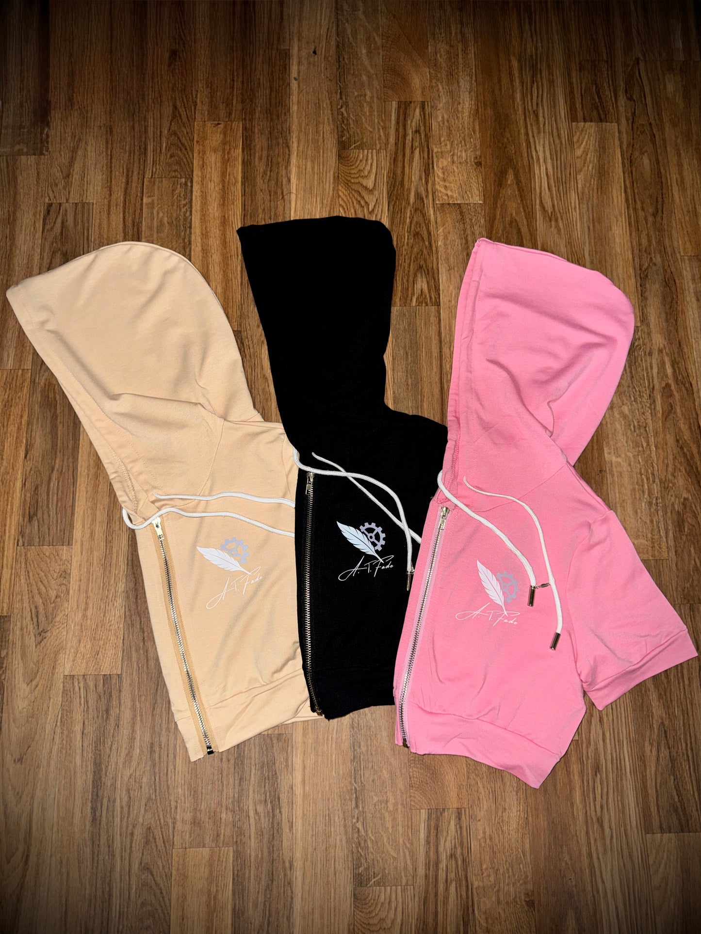Croptop Hoodie shorts set